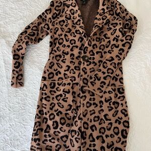 Leopard Print Long Coat